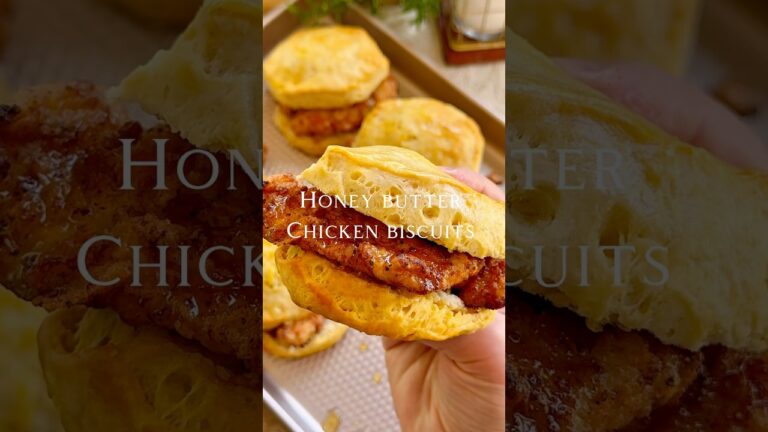 Honey butter chicken biscuits #shortvideo #youtubeshort #shortsfeed #shorts #shortyoutube