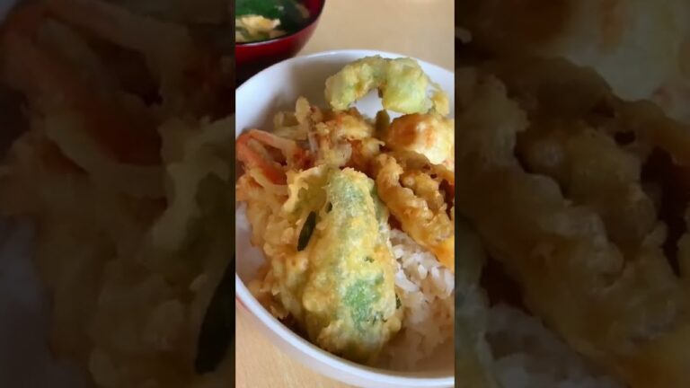 サックサクかき揚げ天丼 #shorts