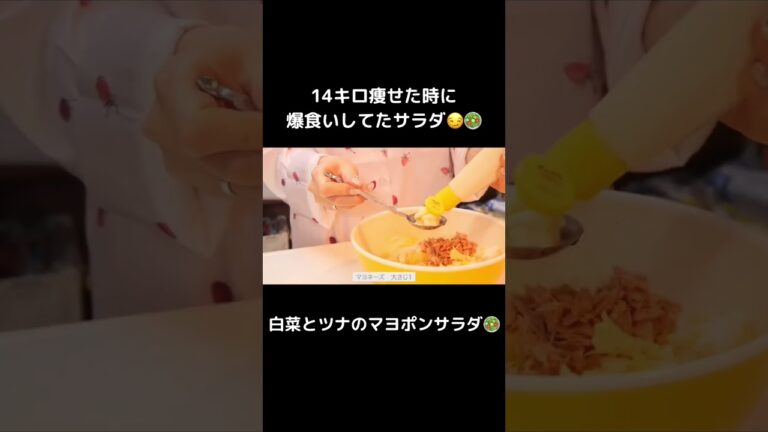 満腹食べても痩せれる、オススメの白菜とツナのマヨポンサラダ🥗【ダイエット】