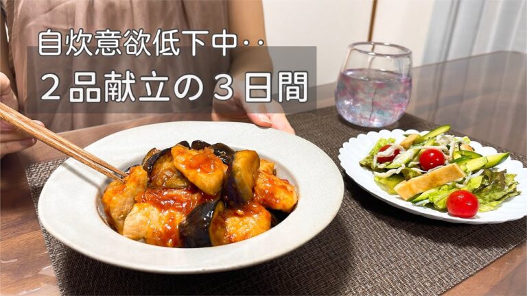 【手抜きごはん】メインとサラダで充分な簡単料理🍽チリソース丼/照り焼きチキンオムライス/トマトクリームパスタ/チョレギ風サラダ/さっぱりマリネ/ルッコラチーズのサラダ