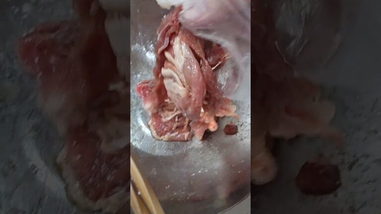 豚肉のからあげの下ごしらえ