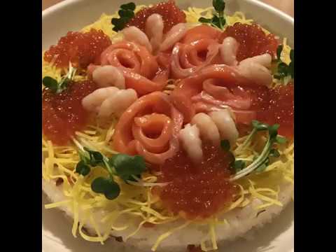 お誕生日メニュー♡ケーキ型チラシ寿司