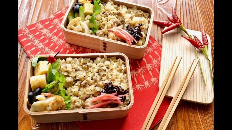 【お弁当作り】鶏ごぼうごはん弁当の作り方〜How to make Japanese bento lunch box〜