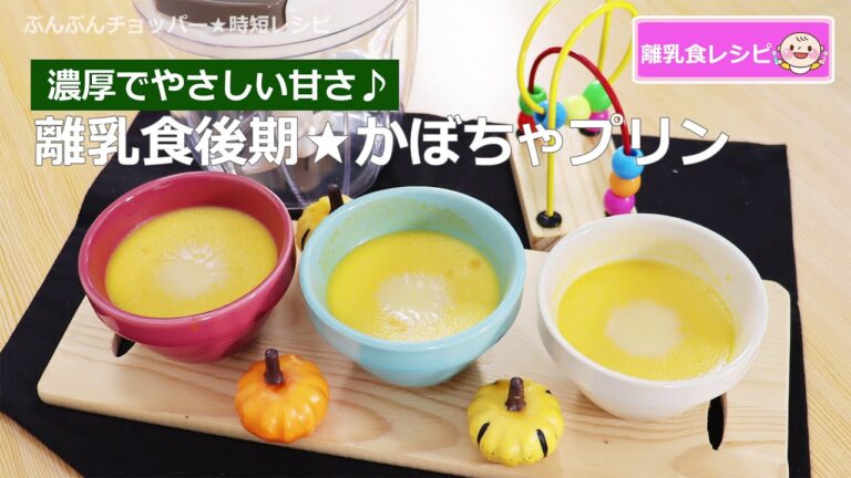 【離乳食】ぶんぶんチョッパー(かぼちゃプリン)