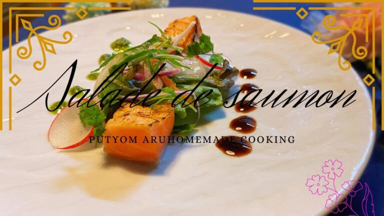 【前菜】簡単すぎるのにお洒落。サーモンの炙り、3種のソースと共に。簡単フレンチ salmon salad