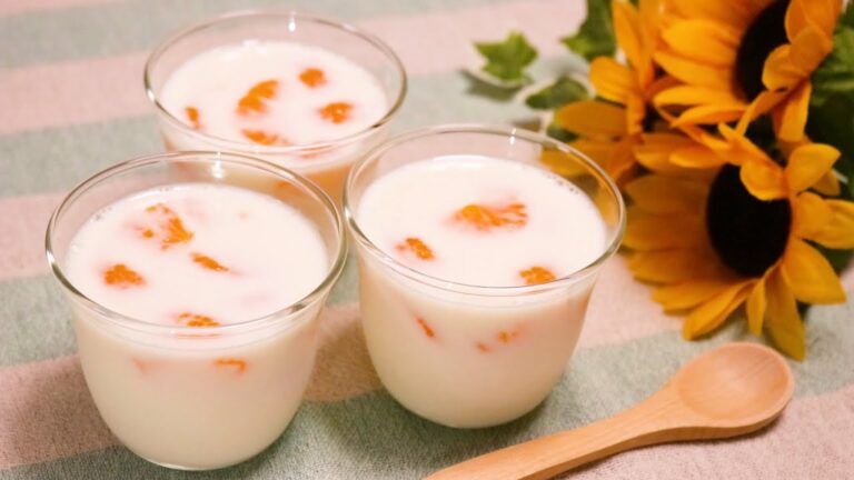 【簡単】濃厚で柔らかい！コンビニのみかん牛乳寒天の作り方 丨How to make Mandarin milk agar