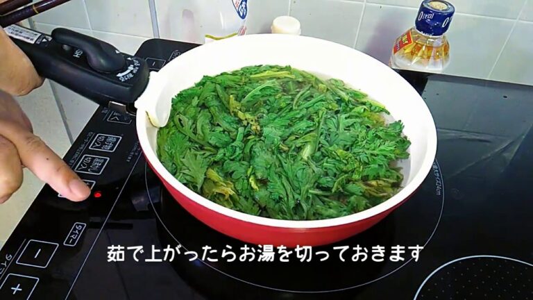 春菊ガーリック炒めと豚しゃぶ【バツイチおっさんの食卓】