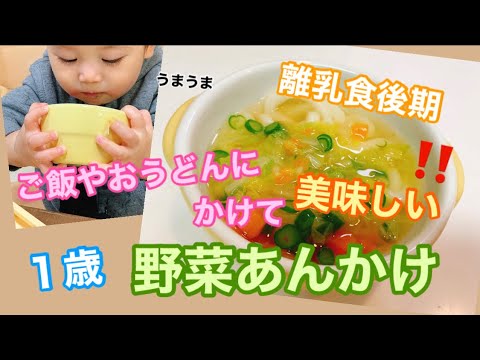 【離乳食】１歳の息子用〜野菜あんかけ〜