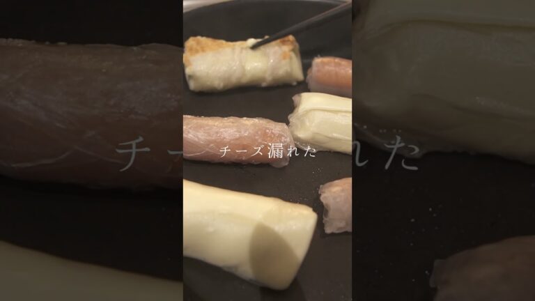 TikTok500万再生！ライスペーパートッポギを熱々の辛ラーメンに入れて幸。焼いたのもカリカリでうまい！【過去動画】生活音ASMR　業務スーパー