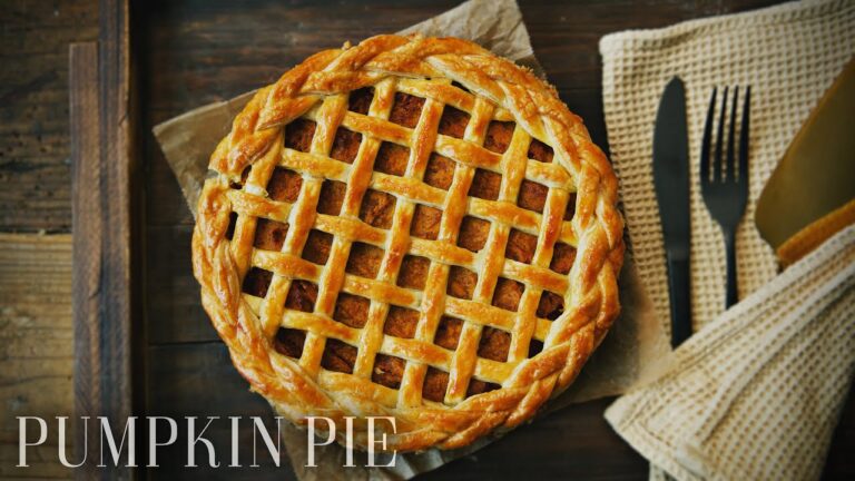 パンプキンパイの作り方（レシピ）｜4K｜How to make  Pumpkin Pie (recipe）｜シンプルな基本レシピ！