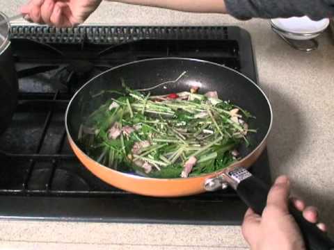 HIT0MIの楽ちんクッキング　水菜のぺぺロンチーノ food 料理　レシピ