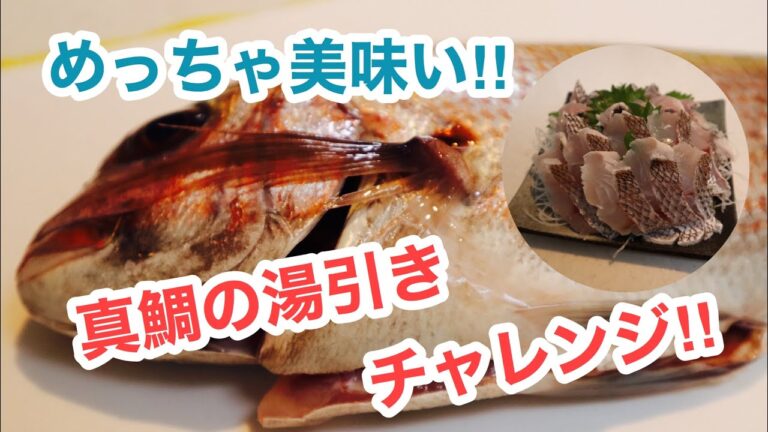 【めっちゃうまい真鯛の湯引き】おうちで簡単に真鯛をおろせるテクニック紹介‼︎ #魚のさばき方 #簡単料理