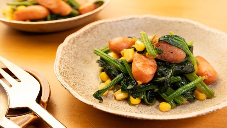 【たった10分で】時間がないときでもパパッと簡単『ほうれん草ソテー』