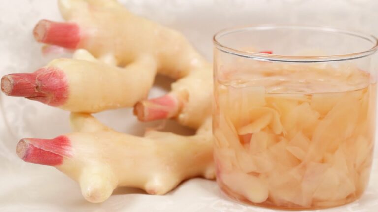 Sushi Ginger Recipe (Pickled Young Ginger Root with Sweet Vinegar Sauce)