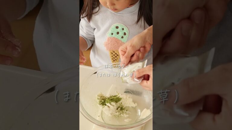 お豆腐でモチモチ【春の３色団子🍡】 #shorts