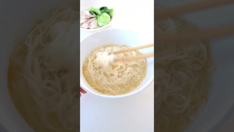 【柚子こしょう香る！鶏塩そうめん】 #shorts #コスパ最強めし  #お徳用チューブ  #柚子こしょう #そうめん #アレンジそうめん #冷やし麺 #鶏むね肉 #鶏肉 #チンゲンサイ #鶏肉