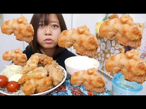 【にんにく】揚げたてジューシー唐揚げが沢山やってきた！！【喜び】