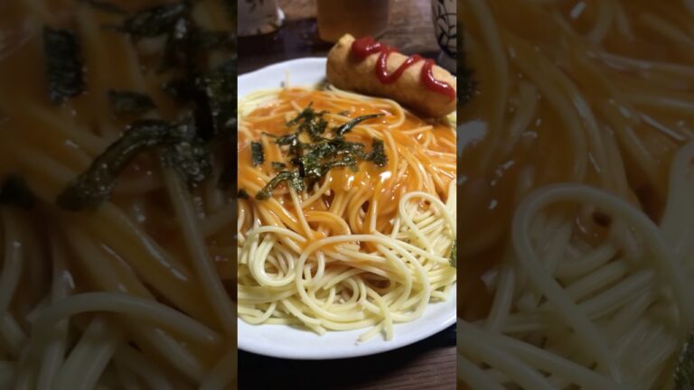 【夕食】今夜はカニトマトクリームパスタ