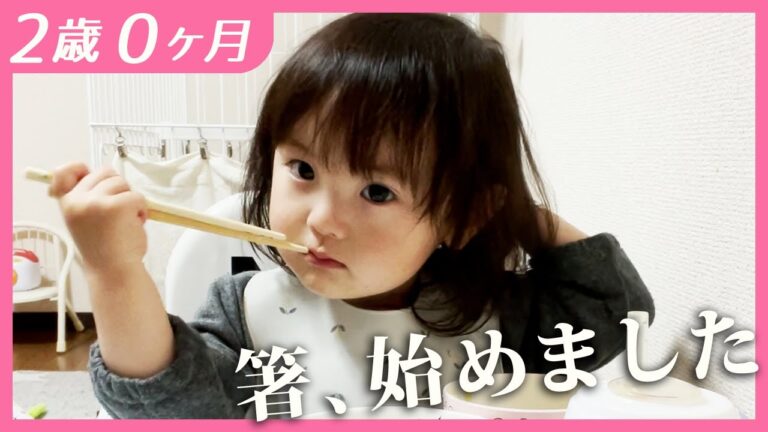 和食は箸で食べたい2歳娘