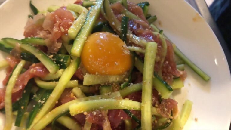 【おつまみ】生ハムのユッケ風