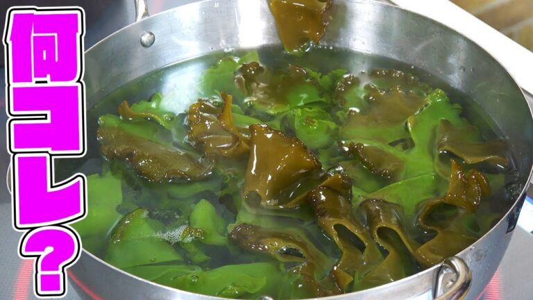 お湯に入れると色が変わってネバネバする食材とは？。