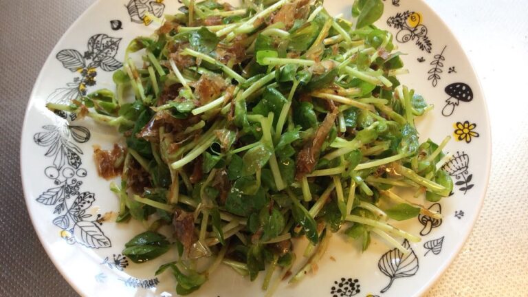簡単豆苗のおかか和え