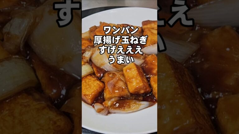 厚揚げと新玉ねぎ炒めるだけ！やべぇえうまさ！ワンパン中華料理おかず 作り置きレシピ