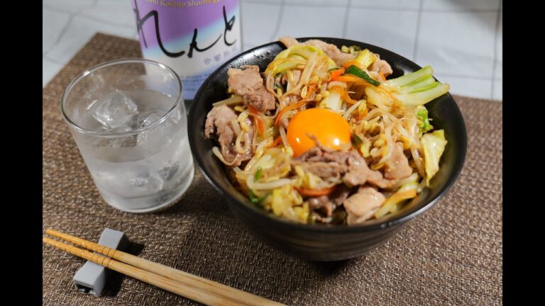 簡単スタミナ丼！炒めるだけで絶品おつまみ