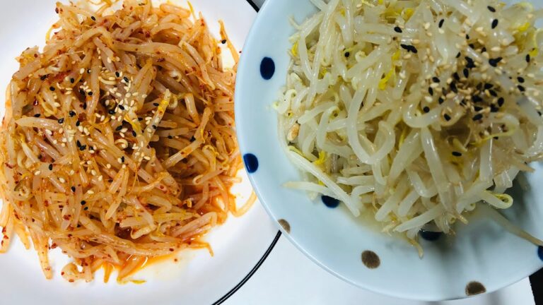 (5-1)「緑豆もやしナムル2種」作り方(숙주 나물) #韓国料理 #もやし #もやし料理 #節約レシピ #ナムル