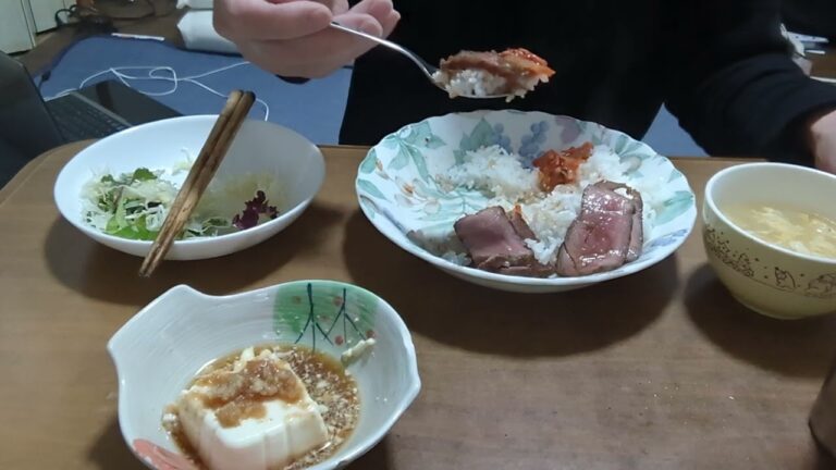 ステーキ丼作ってみた！ゆうじろうの今日の晩ごはん