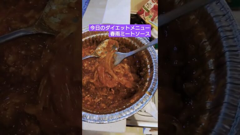 今日のダイエットメニュー 春雨ミートソース
