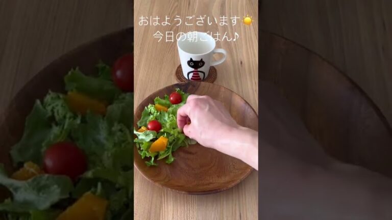 今日の朝ごはん3/9☀️マッシュポテト＋ツナマヨチーズのバゲット🥖&サラダ🥗🧡#Shorts