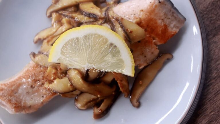 鮭とたのしいたけの粒マスタードソース