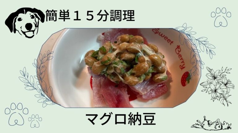 【マグロ納豆】#いぬの手作りご飯 #犬の手作りごはん #犬の手作り食 #犬ご飯 #自然治癒力 #うちのコご飯