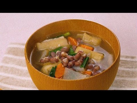 根菜とあずきのみそ汁
