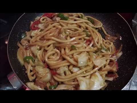 【家庭菜園】バターが決め手！辛うま焼うどん【料理】