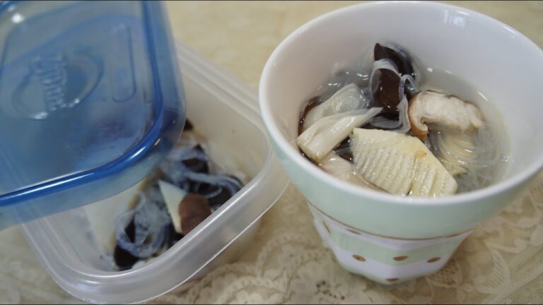 オリンピックの超簡単レシピ　電子レンジで春雨スープの作り方　★お手軽でヘルシー♪