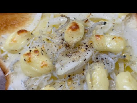 新玉ねぎとじゃことクリームチーズのトースト shorts