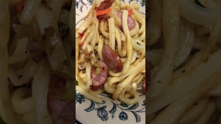 【ショート動画】簡単焼きうどん〜子供も大好き〜