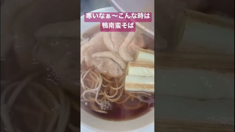 寒いな～こんな時は鴨南蛮そばで温まろう