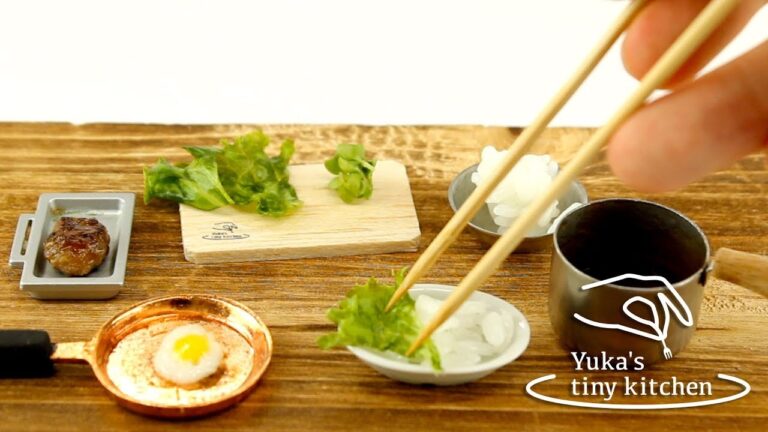 mini food "Hawaiian Loco Moco" 本当に食べられるミニチュア料理/ロコモコ #9 | Yuka's tiny kitchen