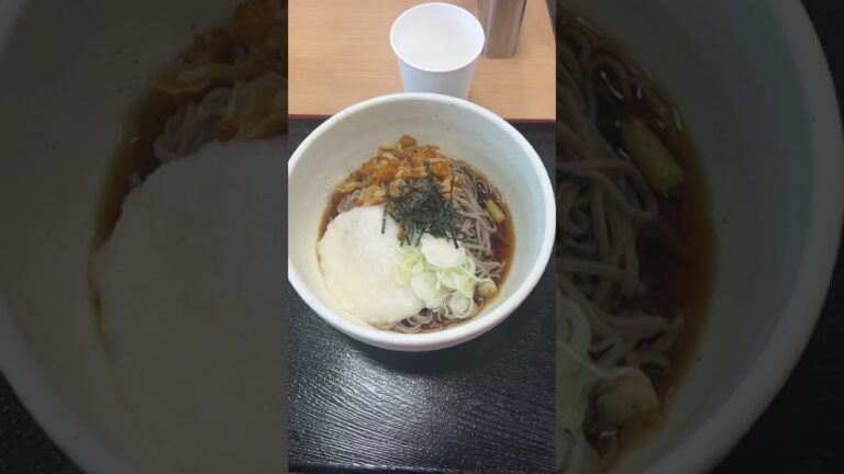 箱根の山頂で食べた、なめことろろそば