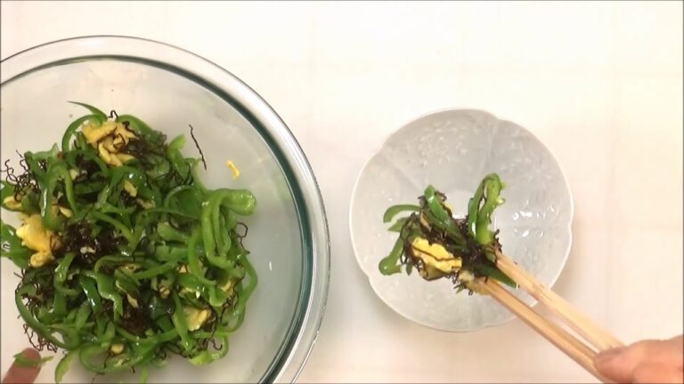 20 01_たまごとピーマンの汐吹き昆布和え