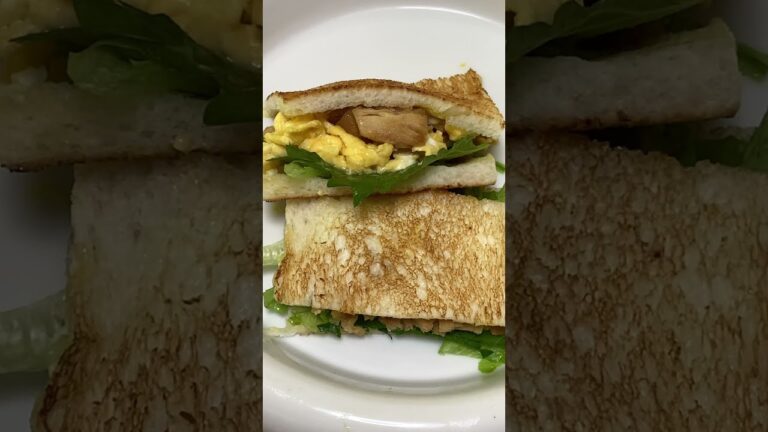 サラダチキン飽きたのでトッピングしてサンドウィッチにしてみた！　#shorts