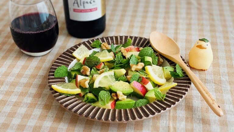 夏のミントサラダ☆メープルシロップのドレッシング♪美容サラダ♪