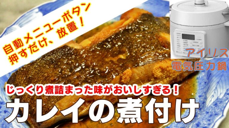【アイリス電気圧力鍋】カレイの煮付け編入れて待つだけで煮込み料理！時短レシピ！簡単な作り方！