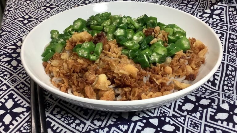 揚げ玉とオクラの冷やし蕎麦❣️❣️❣️❣️❣️❣️❣️