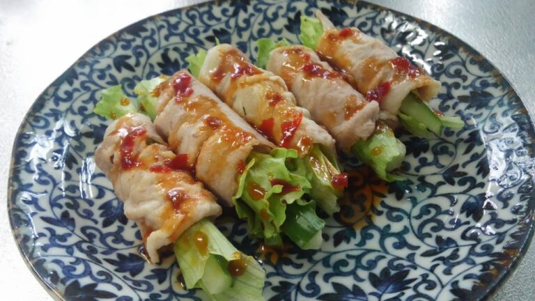豚肉の簡単レタス巻き