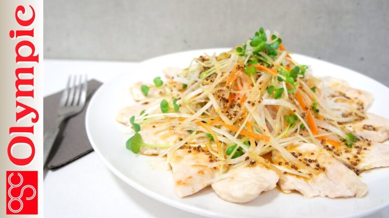 オリンピックの超簡単レシピ　鶏の大根サラダの作り方