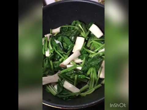 ほうれん草エリンギバター炒め